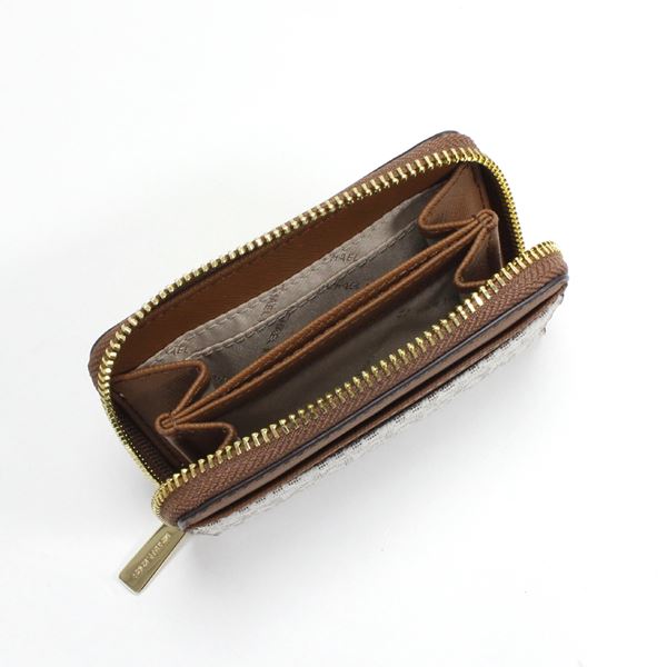 BIGお買い物ラリー ギフトラッピング無料 マイケルコース コインケース レディース カードケース 財布 Michael Kors coin purse シグネチャー ジェット セット トラベル レザー バニラ 35H9GTVZ2B VANILLA 送料無料_5