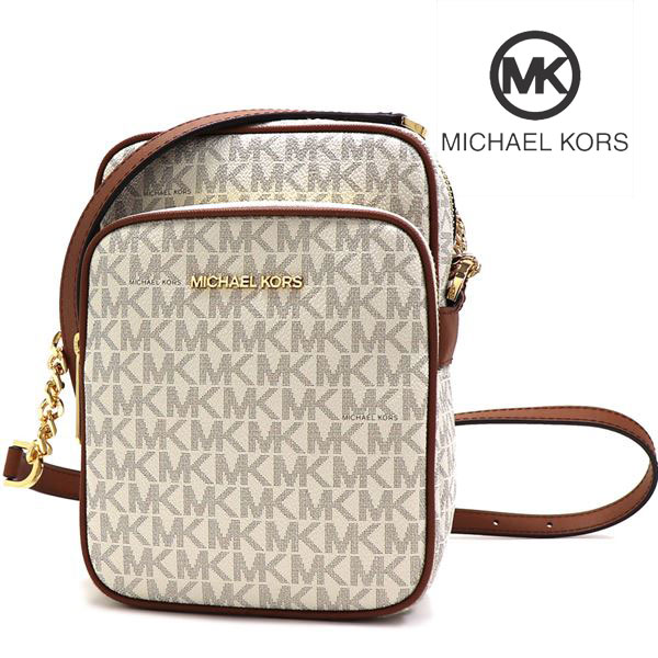 マイケルコース ショルダーバッグ レディース ミニバッグ MICHAEL KORS ミディアム NS チェーン クロスボディー ジェット セット トラベル シグネチャー バニラ 35F1GTVC2B VANILLA 送料無料