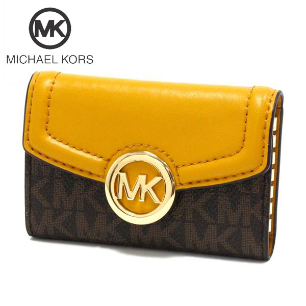 クリスマスセール マイケルコース キーケース レディース MICHAEL KORS key case シグネチャー 6連フック ブラウン 35S0GFTP5B MARIGOLD 送料無料