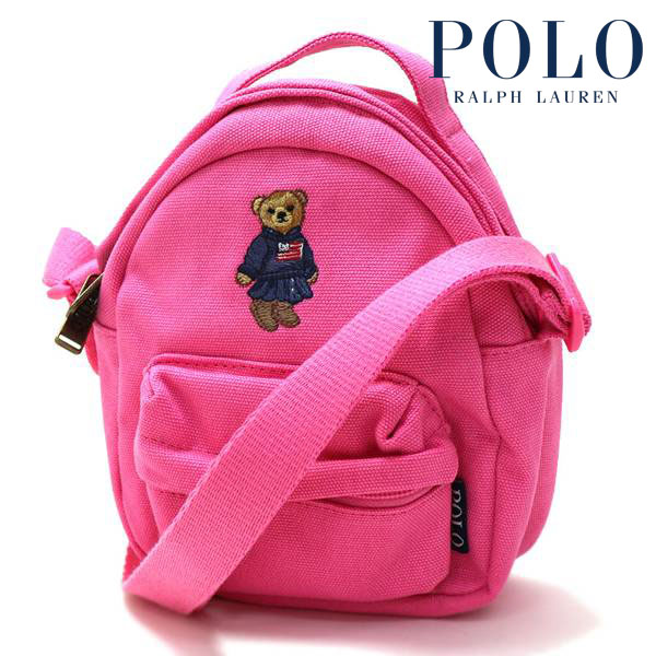 クリスマスセール ポロ ラルフローレン ショルダーバッグ レディース Polo Ralph Lauren ピンク 4AR139 AIL