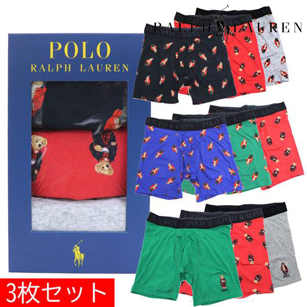 クリスマスセール ポロ ラルフローレン ボクサーパンツ 三枚セット メンズ POLO RALPH LAUREN アンダーウエア パンツ LFHBP3