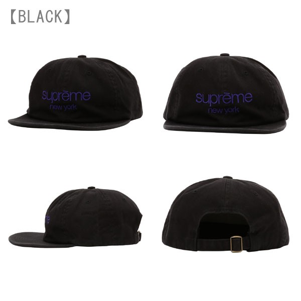 シュプリーム キャップ Supreme 帽子 SUPREME NEW YORK CAP ブラック