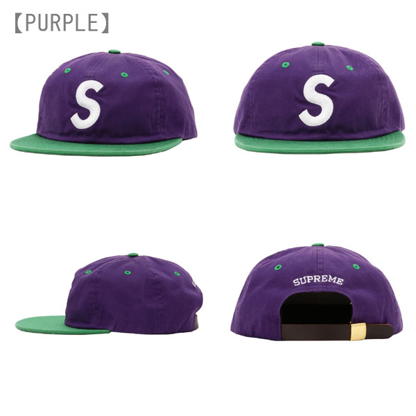 Supreme フェード ダークパープル キャップ シュプリーム キャップ Supreme 帽子 WASHED S LOGO 6-PANEL
