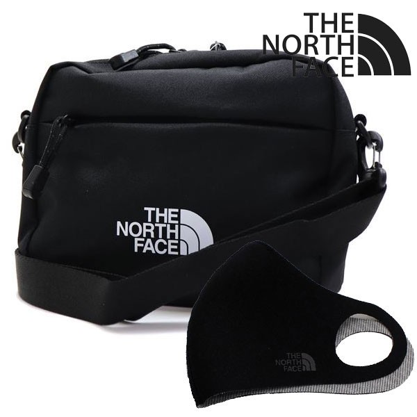 フェブラリーセール ザ ノースフェイス ショルダーバッグ マスクセット レディース メンズ THE NORTH FACE NN2PQ63J BLK の通販は