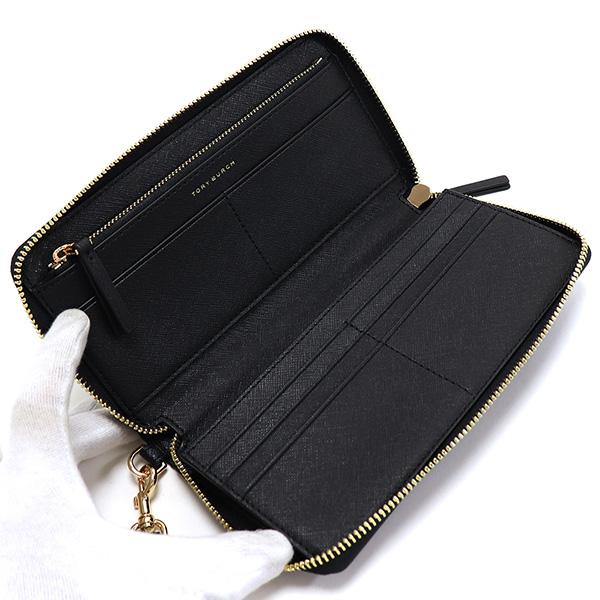 GWウィークセール トリーバーチ 長財布 レディース TORY BURCH Wallet ラウンドファスナー ブラック 162752 001_6