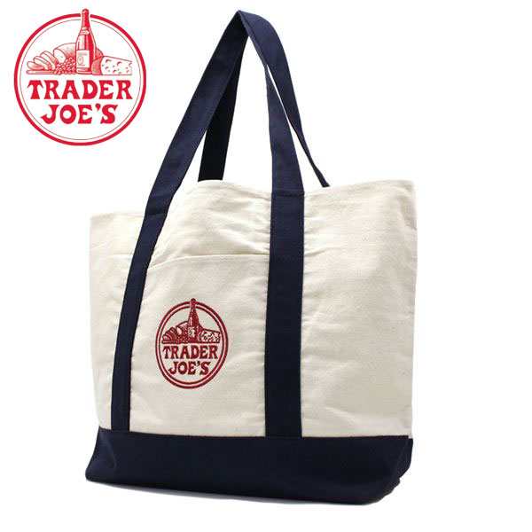 トレーダージョーズ トートバッグ メンズ レディース Trader Joes エコバッグ オフホワイト アイボリー ネイビー ショッピングバッグ トの通販はau Pay マーケット Mkcollection