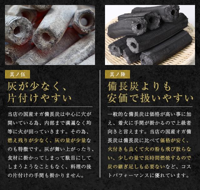 オガ炭 国産 10kg 炭職人【yama】オガ備長炭 長時間燃焼 高火力 白炭 