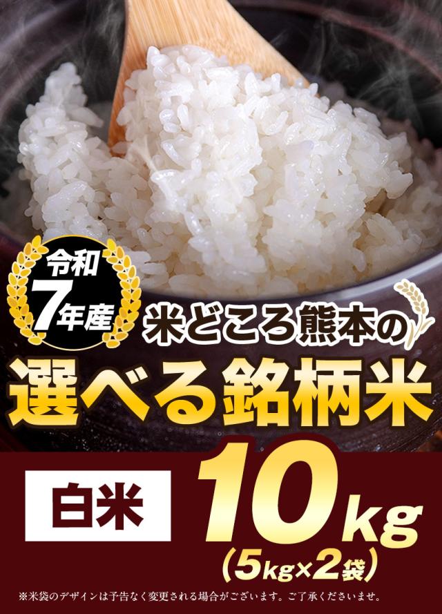 速攻出荷 米 お米 10kg 令和7年 産 熊本県産 ブランド米 銘柄米 選べる 