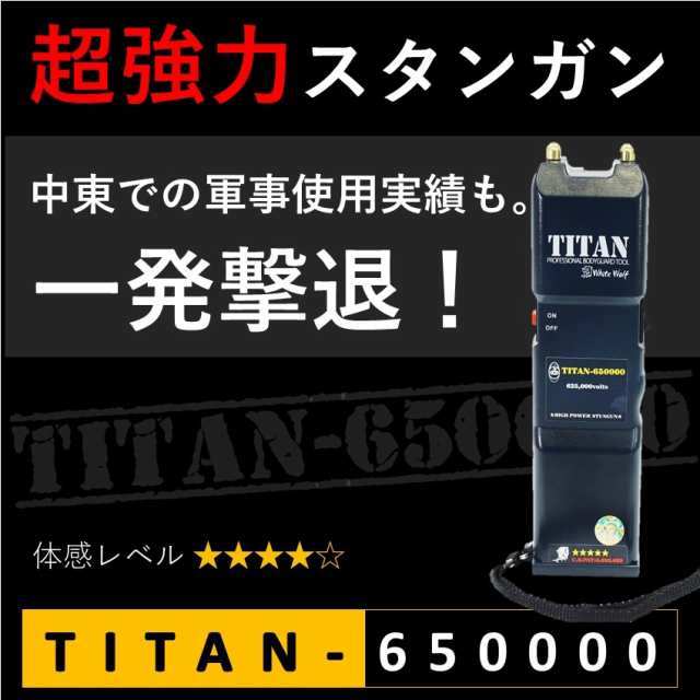 スタンガン タイタン65万Vの通販はau PAY マーケット - 杜の都のセキュリティショップ au PAY マーケット店 | au PAY  マーケット－通販サイト