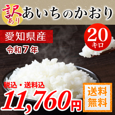 令和7年産 訳あり 新米 愛知県産 あいちのかおり 白米20kg【送料無料※北海道・沖縄・一部離島を除く】【税込】