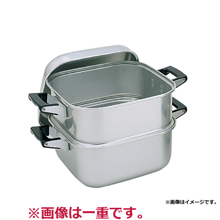 アカオアルミ 角蒸（大型） 二重 36cm（送料無料、代引不可）