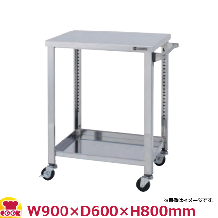 東製作所 ステンレス製ワゴン 2段 WG2-900H W900×D600×H800（送料無料、代引不可）の通販は