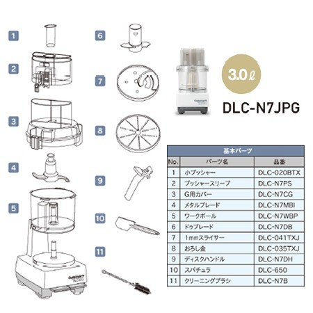 クイジナート DLC-N7JPG用部品 クリーナー DLC-N7B 2本（代引OK）の