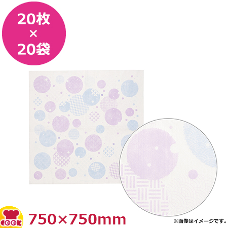 結べる紙ふろしき No.702 和柄ト゛ット 約750×750mm 20枚×20袋（送料無料、代引不可）の通販は重箱