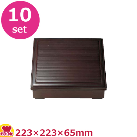 福井クラフト 7.5寸千筋松花堂 溜内黒×10（送料無料、代引不可）の通販は