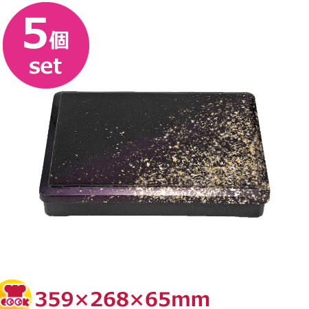 福井クラフト 尺2 DX長手弁当 箔舞踊内黒 仕切別 5個セット（送料無料、代引不可）の通販は