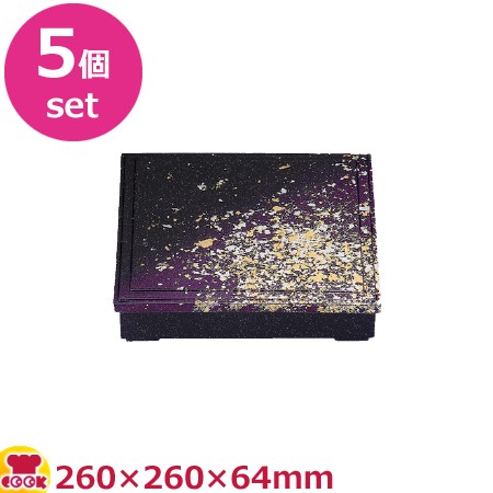 福井クラフト 8.5寸雅松花堂 箔舞踊 仕切別 5個セット（送料無料、代引不可）の通販は 13,414円
