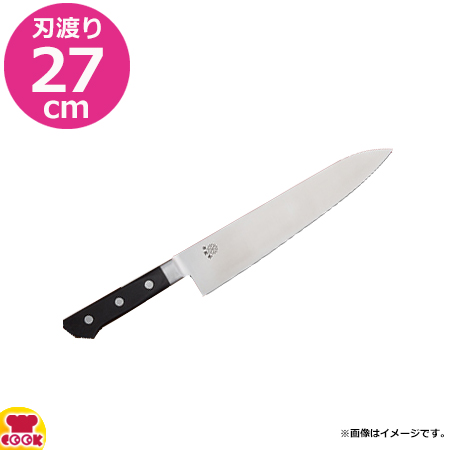 河村刃物 堺菊守 SKKバナジウム鋼 口金付・本刃付 牛刀 27cm（送料無料、代引OK）の通販は 18,190円