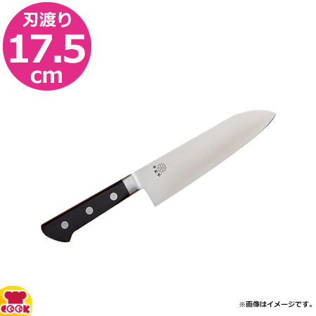 河村刃物 堺菊守 SKKバナジウム鋼 口金付・本刃付 三徳 17.5cm（送料無料、代引OK）の通販は 8,380円
