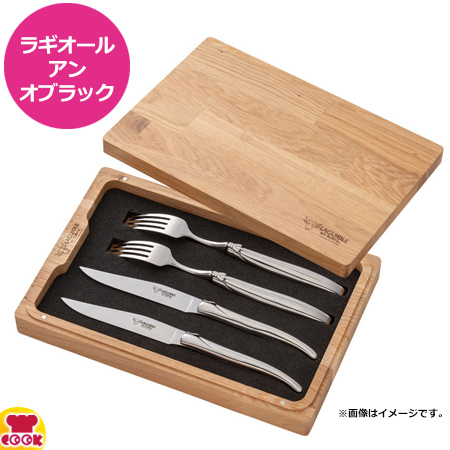 ラギオール アン オブラック ステンレス ナイフ&フォークペア（送料無料、代引不可）の通販は