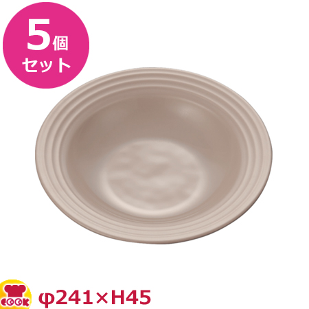 マルケイ シンプルモダン ダイナー 24cm カレー皿 E285 グレー×5（送料無料、代引OK）の通販は 5,925円