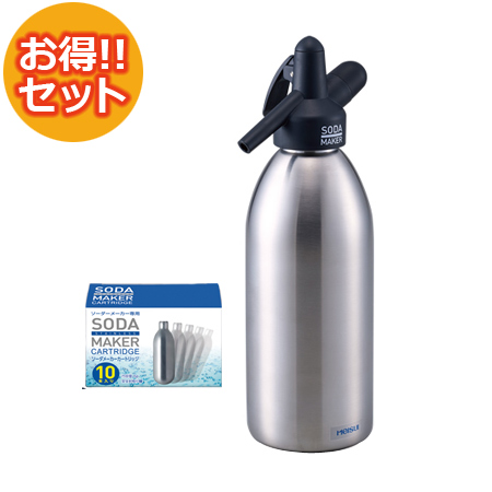 MEISUI ソーダメーカー＋カートリッジ10本セット MEISUI ソーダ