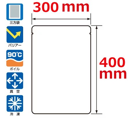 明和産商 BTP-3040 H 400×300mm 500枚入 真空包装三方袋（送料無料、代引不可）