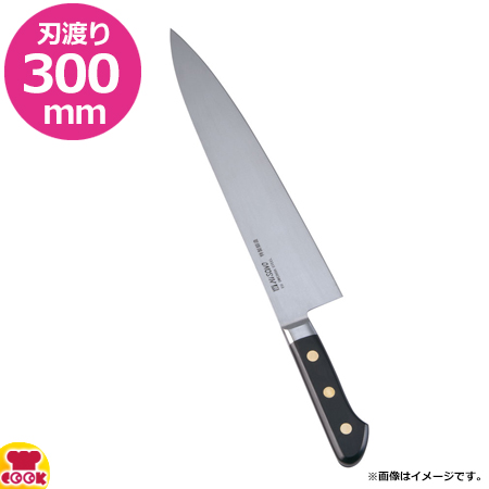 ミソノ スウェーデン鋼 手研本刃付 牛刀 300mm 両刃 115（送料無料、代引不可）の通販は 17,345円