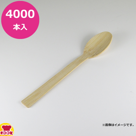 大月 17cm竹製スプーン(裸) 4000本入（送料無料、代引不可）の通販は 40,500円