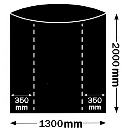 超大型ポリ袋（マチ付）2000幅 10枚 5冊入 0.050mm厚 透明 LN-2020（送料無料、代引不可）｜au PAY マーケット