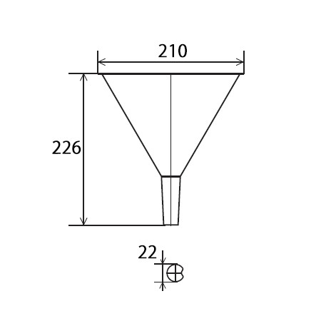 スギコ チタン製ロート口径φ22mm TN-608（送料無料、代引不可）