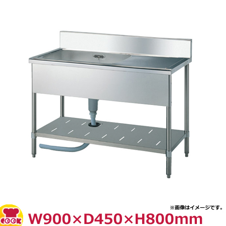 ■アズマ 二槽水切キャビネットシンク左水槽 1000×450×800 APM21000KL(5105722)[法人・事業所限定][外直送元] 東製作所：製品紹介 キャビネットシンク