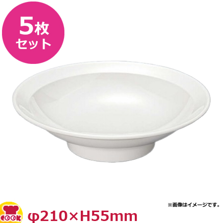 スリーライン バイオマスメラミン アイボリーチャイナ 丸高台皿 C-232I 5枚セット（送料無料、代引OK）の通販は 5,126円