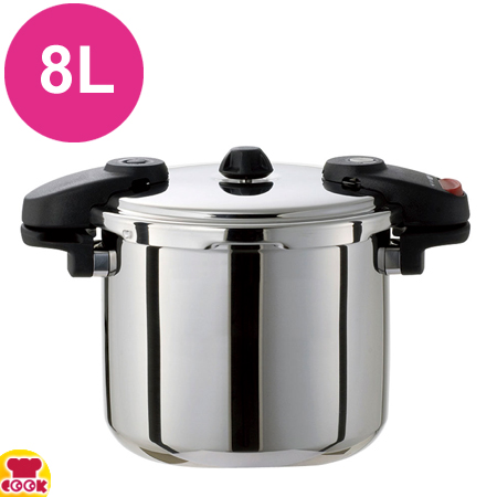 ワンダーシェフ プロ ミドルサイズ 圧力鍋 両手 全面三層構造 8L 610225（送料無料、代引不可）の通販は 32,310円