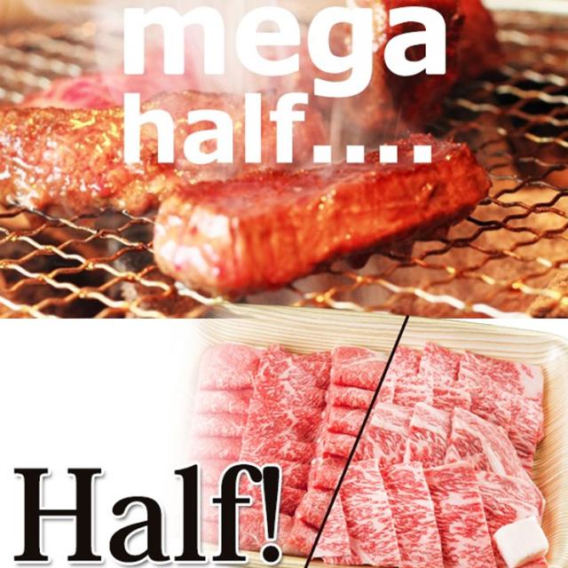 肉のひぐち バーベキューにおうち焼き肉にピッタリ メガ盛りにハーフ ハーフ 送料無料 飛騨牛かたロース肉500ｇ もも かた焼の通販はau Pay マーケット 肉のひぐち