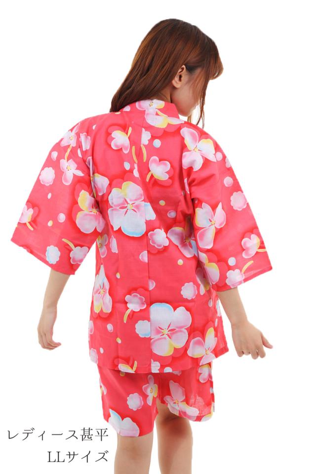 L Llサイズ 女性 甚平 大寸 じんべい 大きいサイズのレディースの通販はau Pay マーケット 和の洋服とエプロンのお店布和里