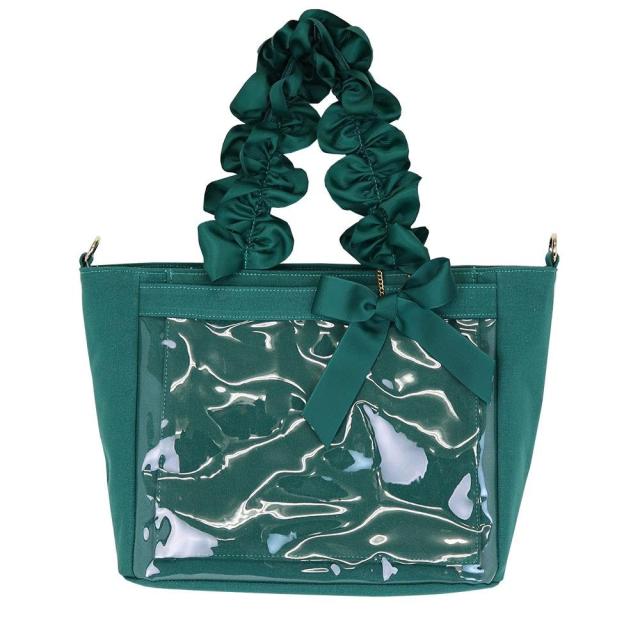 痛バッグ A4多機能2WAYハンドルフリルトートバッグ 痛バック 痛バ