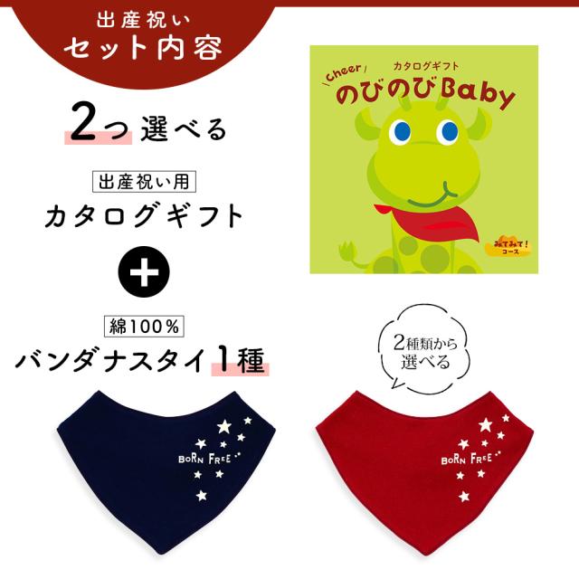 出産祝い カタログギフト のびのび Baby 2つ選べる みてみて！コース