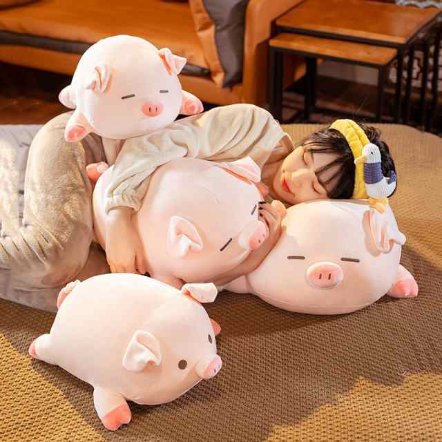 ぶた 豚のぬいぐるみ かわいいおもちゃブタおもしろ寝室ふわふわ動物ベッドルーム プレゼント60cmの通販はau Pay マーケット Happy House