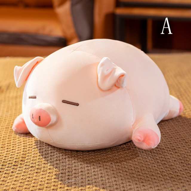 ぶた 豚のぬいぐるみ かわいいおもちゃブタおもしろ寝室ふわふわ動物ベッドルーム プレゼント60cm