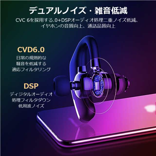 ワイヤレスイヤホン bluetooth イヤホン 高級 片耳用 日本語ガイダンス iPhone android アンドロイド スマホ 運転 高音質  ランニング スの通販はau PAY マーケット - FIPRIN