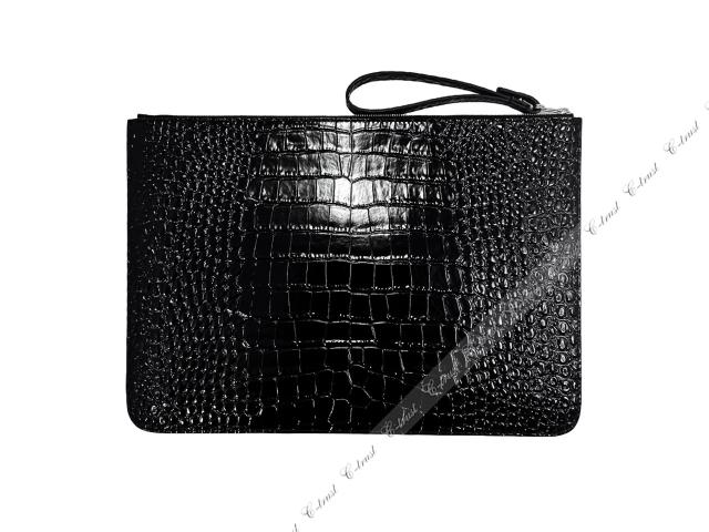 BALENCIAGA バレンシアガ クロコ型押し クラッチバッグ レザー 