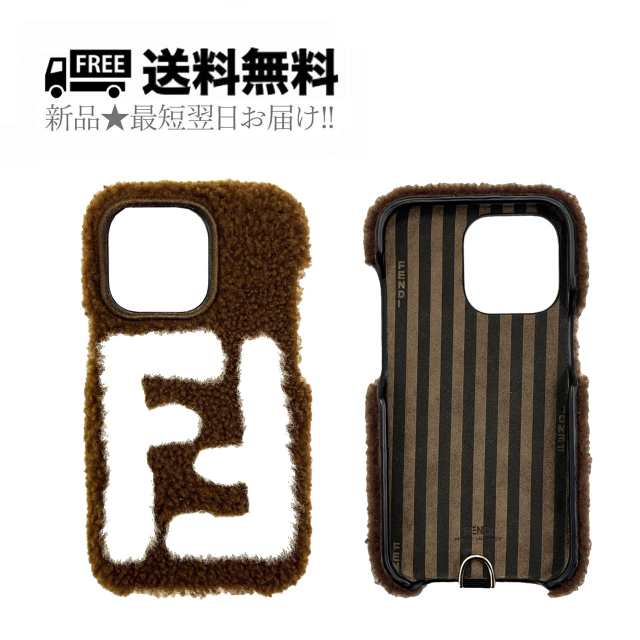 FENDI フェンディ iPhone 13 Pro ケース FF ロゴ イタリア製 7AS107AL9YF1HZH 新品 ★ ブラウン K430-BR..