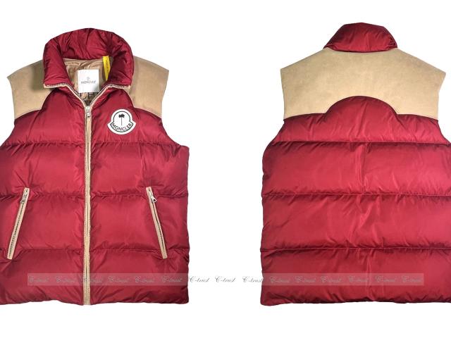 MONCLER モンクレール KAMAOU ダウン ベスト GENIUS FRAGMENT PALM ANGELS コラボ メンズ 新品 ★ 489 ボルドー K483-1..の通販は