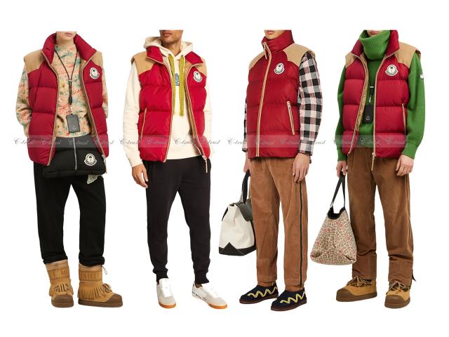 MONCLER モンクレール KAMAOU ダウン ベスト GENIUS FRAGMENT PALM ANGELS コラボ メンズ 新品 ★ 489 ボルドー K483-1..の通販は