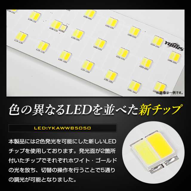 C27セレナ ランディ専用 5WAY切替LEDルームランプセット Dualカラー