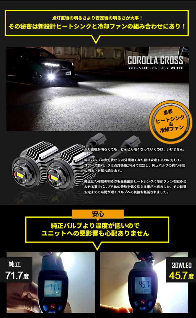 トヨタ車専用純正フォグランプ L1B 交換用 LEDバルブ スバル・ダイハツ・レクサス一部対応 カローラクロス 80ハリアー ヤリスクロス 新型アクア 等_15