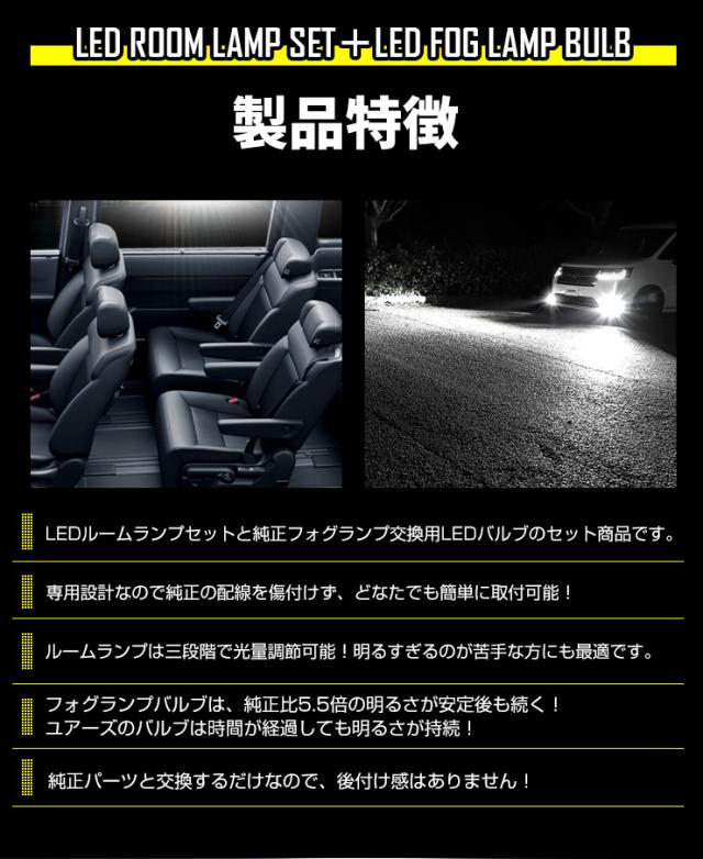 ステップワゴン 専用 LEDルームランプセット ＋ 純正フォグランプ 交換用 L1B LEDバルブ 2商品セット 車検対応 RP6 RP7 RP8 カスタム パーツ ドレスアップ ホンダ_4