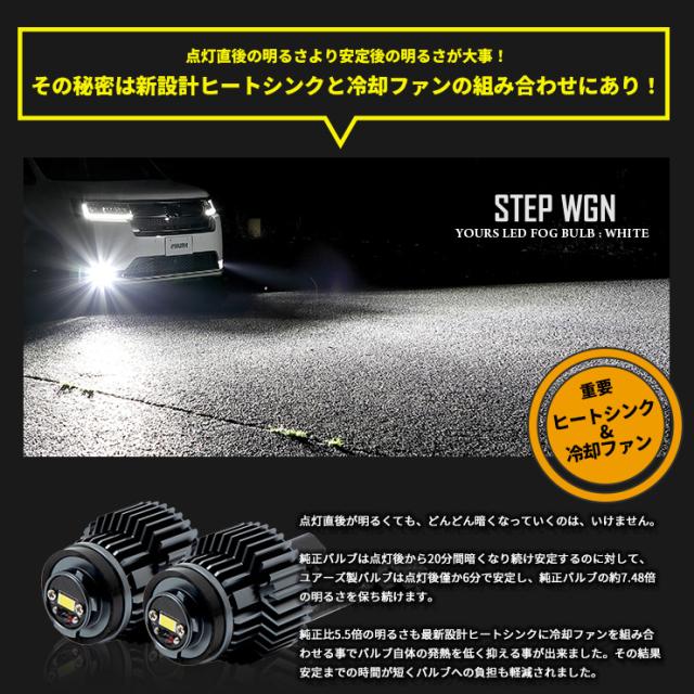 ステップワゴン 専用 LEDルームランプセット ＋ 純正フォグランプ 交換用 L1B LEDバルブ 2商品セット 車検対応 RP6 RP7 RP8 カスタム パーツ ドレスアップ ホンダ_9