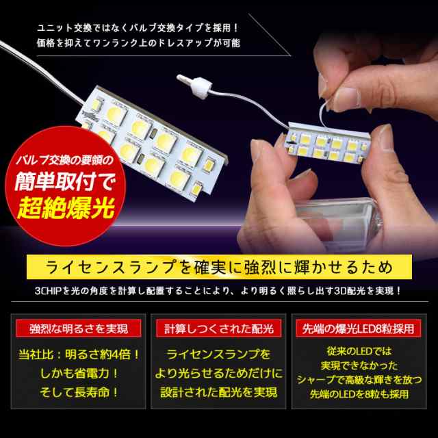 ヤリスクロス YARISCROSS 車種専用設計 LED ライセンスランプ ナンバー